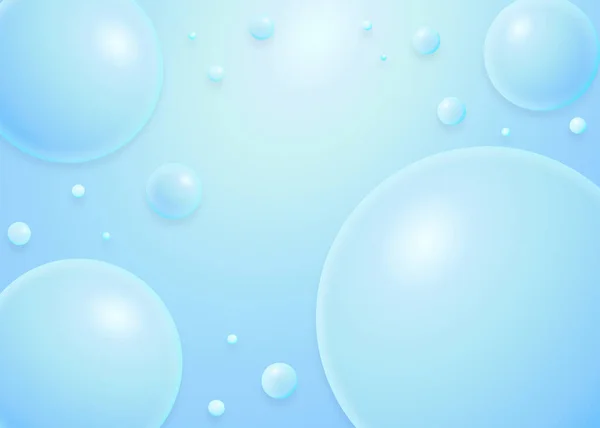 Cute Sky Blue Bubble Sphere Background — Stock Vector