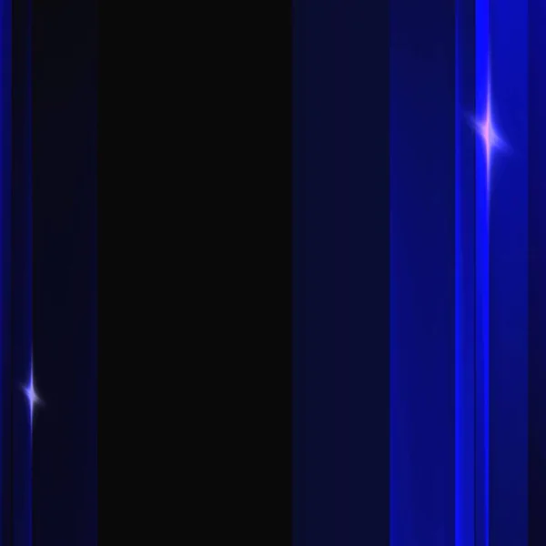 Flares Bleus Lignes Claires Sur Fond Abstrait Noir — Photo