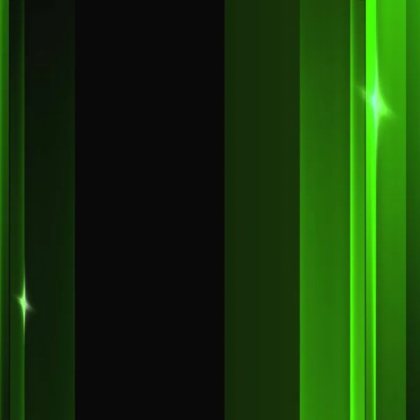 Green Flares Light Lines Black Abstract Background — Stock Photo, Image