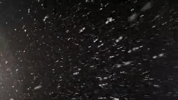Chutes Neige Dans Les Montagnes Nature Sauvage Par Une Nuit — Video