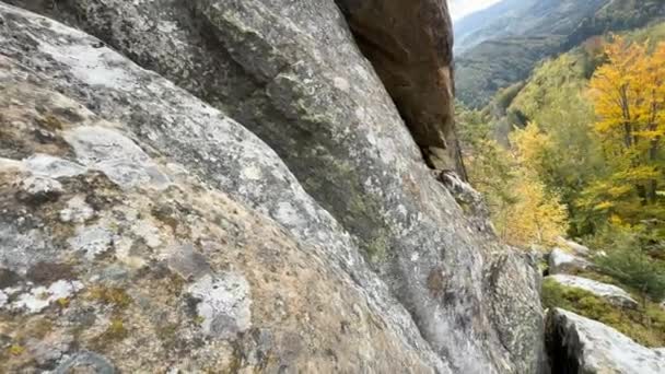 Ukraine Carpathians Sokilsky Ridge Famous Its Rocky Stones Also Have — Stock Video