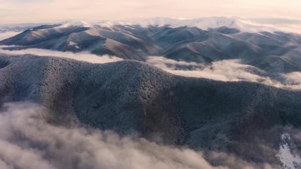 Ουκρανικά Κηφήνας Πετά Πάνω Από Τις Κορυφές Της Ορεινής Περιοχής — Αρχείο Βίντεο