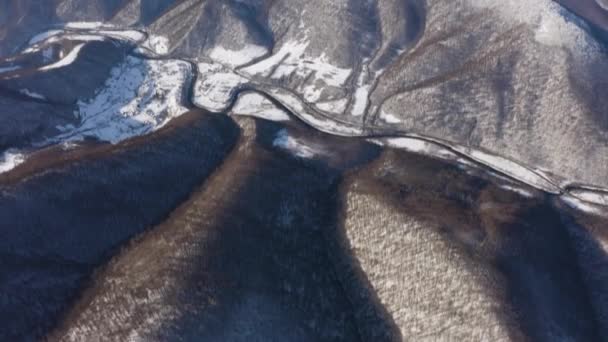 Έντονος Παγετός Κατά Την Ανατολή Του Ηλίου Στα Καρπάθια Υπερκαρπαθία — Αρχείο Βίντεο
