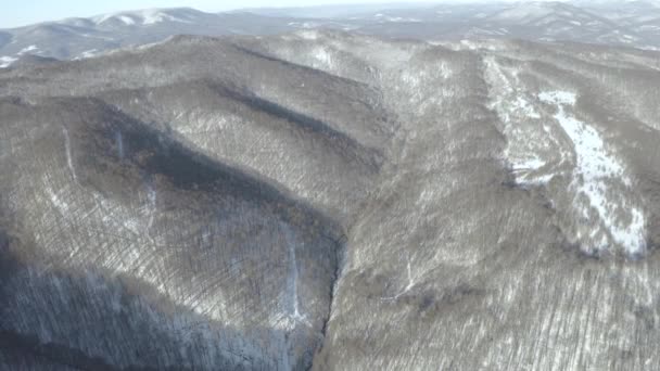 Ukraine Karpaten Winterliches Schneebedecktes Transkarpatien Die Berge Sind Schneebedeckt Aber — Stockvideo