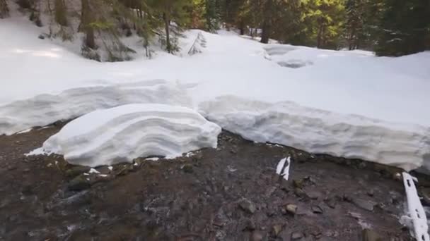Invierno Los Alpes Tatras Cárpatos Hay Mucha Nieve Hermosos Canales — Vídeo de stock