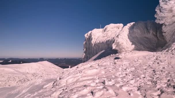 Cárpatos Ucrania Observatorio Antiguo Gran Altitud Monte Pip Ivan Montaña — Vídeo de stock