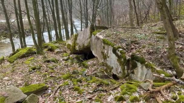 Bunker Ligne Arpad Première Guerre Mondiale Position Défensive Explosé Après — Video