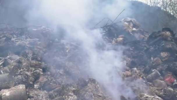 Hutsul Bergsteiger Anwohner Der Karpaten Haben Keinen Zugang Zum Abfallrecycling — Stockvideo