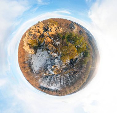 Projection of a spherical panorama 360 clipart