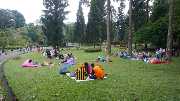 Bogor Indonesia Juni 2023 Visitatori Del Bogor Botanical Gardens Giava — Foto Stock