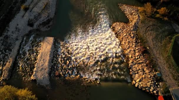 Cachoeira Pequena Bonita Rio Drome Formada Partir Grandes Pedras Uma — Vídeo de Stock