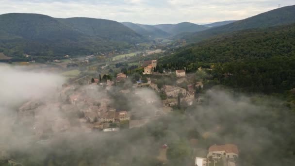 Pemandangan Udara Dari Salah Satu Kota Tercantik Prancis Pada Pagi — Stok Video