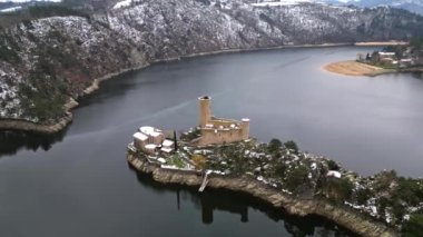 Lake Grangent - An artificially created body of water on the Loire by the Grangent Dam (Loire)