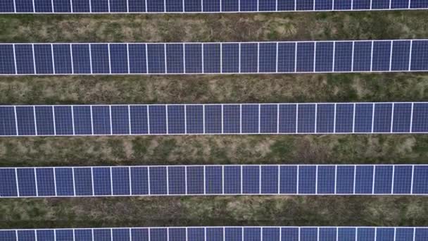 生态太阳能电站面板在田间绿色能源落日景观电力创新自然环境中的应用 光伏面板领域 — 图库视频影像