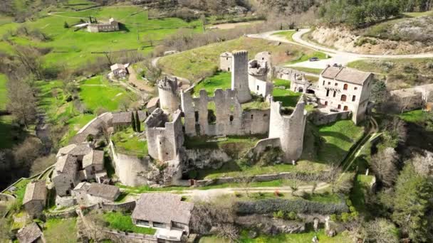 圣米歇尔 布洛涅 Saint Michel Boulogne Mars 2023 布洛涅城堡的废墟 建于13世纪至16世纪之间 法国南部阿得什 — 图库视频影像