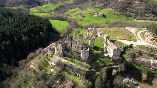 Saint Michel Boulogne Frankreich März 2023 Die Ruinen Der Festung — Stockvideo