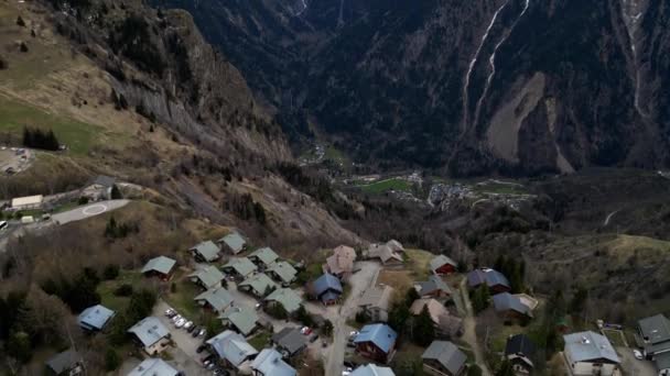 Панорама Гірськолижного Курорту Les Deux Alpes Французьких Альпах — стокове відео