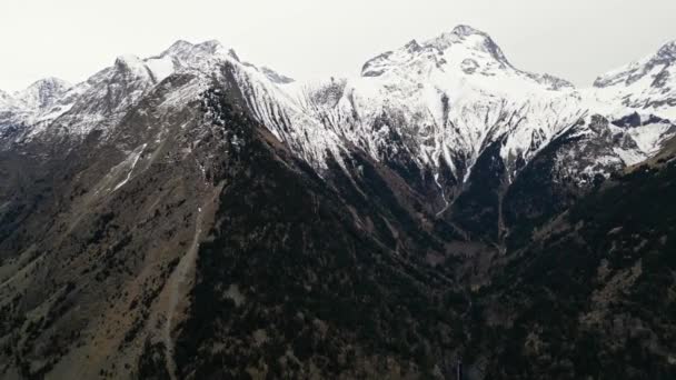 Vista Panorámica Las Montañas Circundantes Desde Estación Esquí Les Deux — Vídeos de Stock