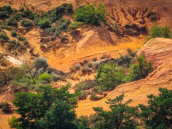 Formations Rocheuses Colorées Ocre Dans Colorado Provençal Provence France — Photo