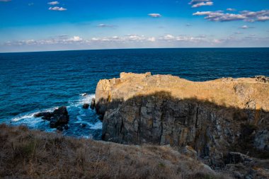 Bulgaristan ile Karadeniz arasında doğal bir kaya oluşumu. Güzel doğal manzara. Yüksek kalite fotoğraf