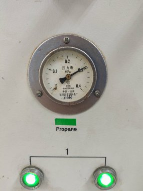 Tangerang, Endonezya - Temmuz 06 2024: gaz göstergeli gaz kazanı