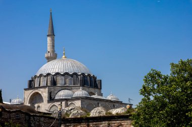 Eminonu, İstanbul, Türkiye 'deki Rustem Pasa Camii' nin dışı