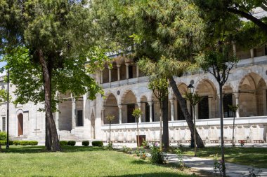 Süleyman Camii 'nden görüntü. İstanbul, Türkiye, popüler seyahat beldesi