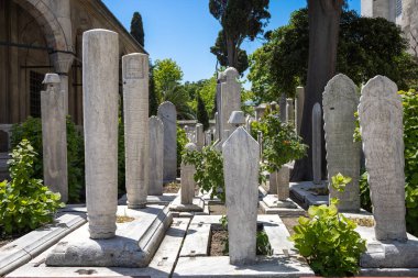 Süleyman Camii 'nden görüntü. İstanbul, Türkiye, popüler seyahat beldesi
