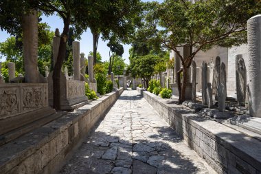 Süleyman Camii 'nden görüntü. İstanbul, Türkiye, popüler seyahat beldesi