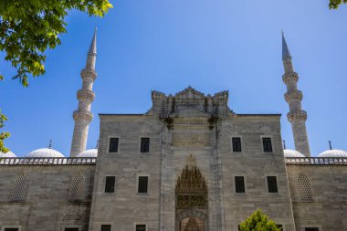 Süleyman Camii 'nden görüntü. İstanbul, Türkiye, popüler seyahat beldesi