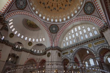 Süleyman Camii 'nden görüntü. İstanbul, Türkiye, popüler seyahat beldesi