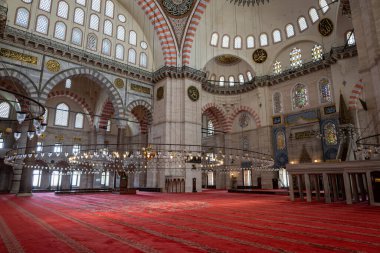 Süleyman Camii 'nden görüntü. İstanbul, Türkiye, popüler seyahat beldesi