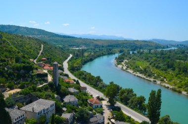 Riverside Village with Historic Tower