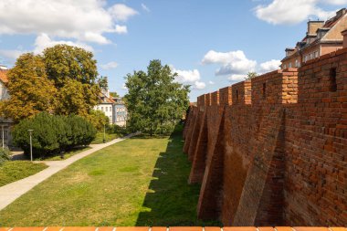 Varşova, Polonya - 7 Ağustos 2024 Varşova Barbican Tarihi
