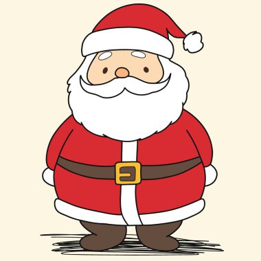 Noel karalaması, kostüm ikonu, Noel Baba yüzü, eski kış karakteri, çizgi film çizimi