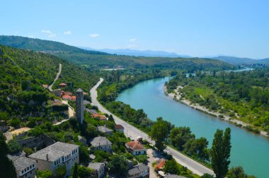 Riverside Village with Historic Tower