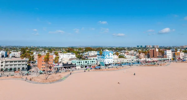 Venice Beach Abd Deki Kıyı Şeridinin Havadan Görüntüsü — Stok fotoğraf