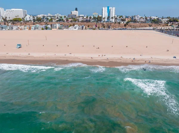 Venice Beach Abd Deki Kıyı Şeridinin Havadan Görüntüsü — Stok fotoğraf