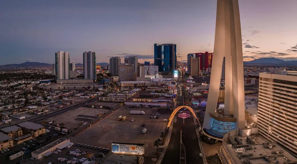 Panoramautsikt Över Las Vegas Strip Stretch South Las Vegas Boulevard — Stockfoto