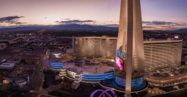 Panoraamanäkymät Las Vegasin Kaistalle Stretch South Las Vegas Boulevard Nevadassa — kuvapankkivalokuva