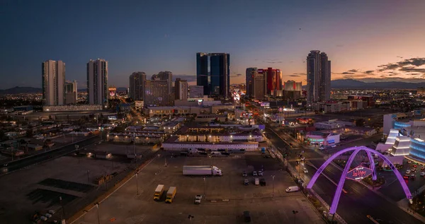 Panoramatický Pohled Las Vegas Strip Stretch South Las Vegas Boulevard — Stock fotografie