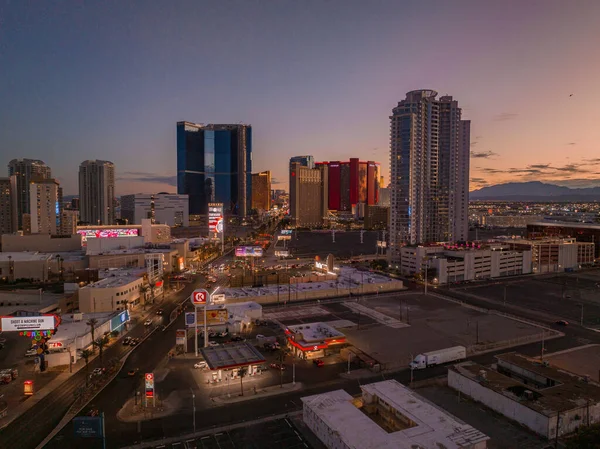 Las Vegas Şeridi Nin Panoramik Hava Manzarası Nevada Daki Güney — Stok fotoğraf