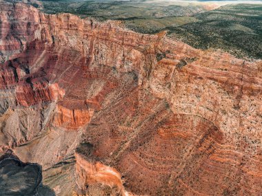 Büyük Kanyon Ulusal Parkı 'nın hava manzarası, Kuzey Rim, Califronia, ABD