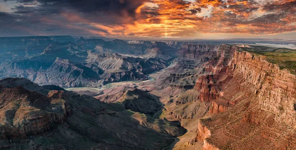 Aerial Panorama Grand Canyon National Park North Rim Califronia Usa — Stock Photo, Image