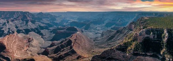 Letecké Panorama Národního Parku Grand Canyon Severní Okraj Califronia Usa — Stock fotografie