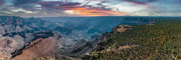 Panorama Parku Narodowego Grand Canyon North Rim Kalifronia Usa — Zdjęcie stockowe
