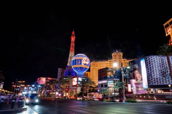 Las Vegas Usa September 2022 Vehicles Road Famous Planet Hollywood — Stock Photo, Image