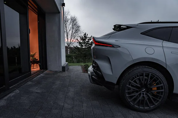 stock image Aston Martins first SUV the DBX. Close up view of the Aston Martin 2022 DBX