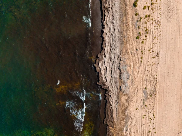 Flygfoto Över Den Vilda Stranden Italien Stranden Sicilien — Stockfoto