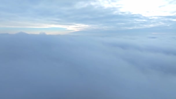 Voando Acima Das Nuvens Tempestuosas Vista Aérea Nuvem Close Sobre — Vídeo de Stock